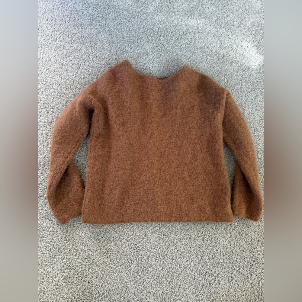 Sezane Gaspard Button Cardigan in Chestnut Brown - Picture 10 of 10